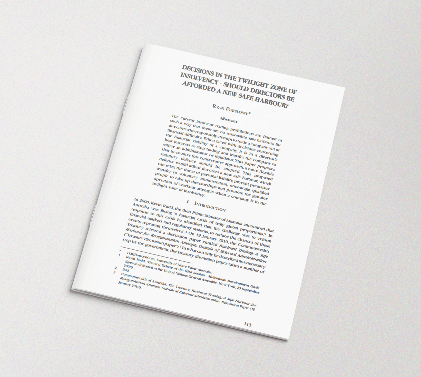 Decisions in the Twilight Zone of Insolvency (2011)