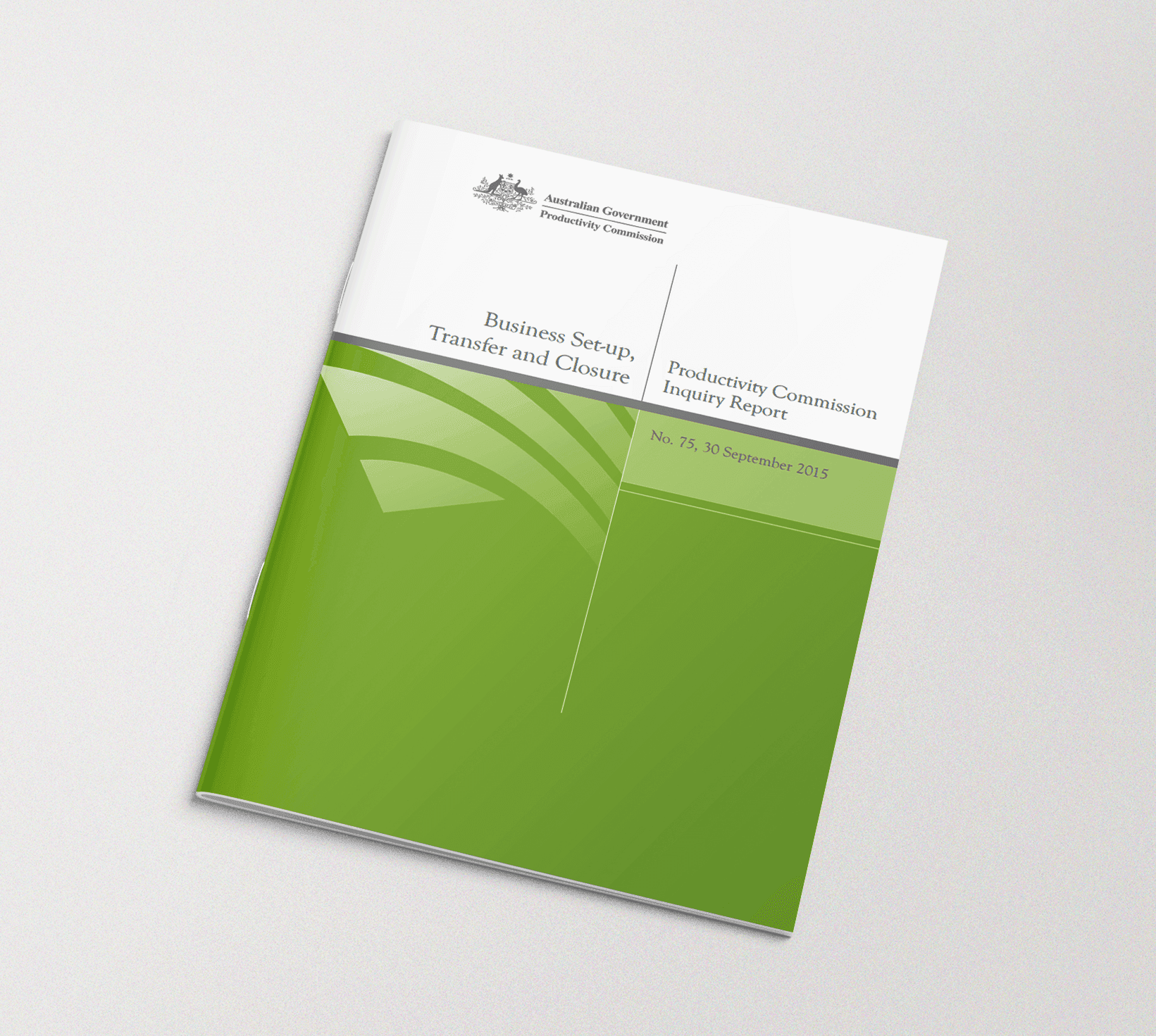 Productivity Commission — Business Set-up, Transfer and Closure (2015)