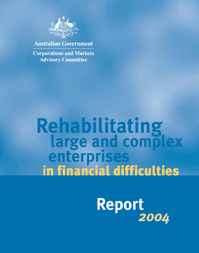 CAMAC Report 2004 — Rehabilitating Large and Complex Enterprises (2004)