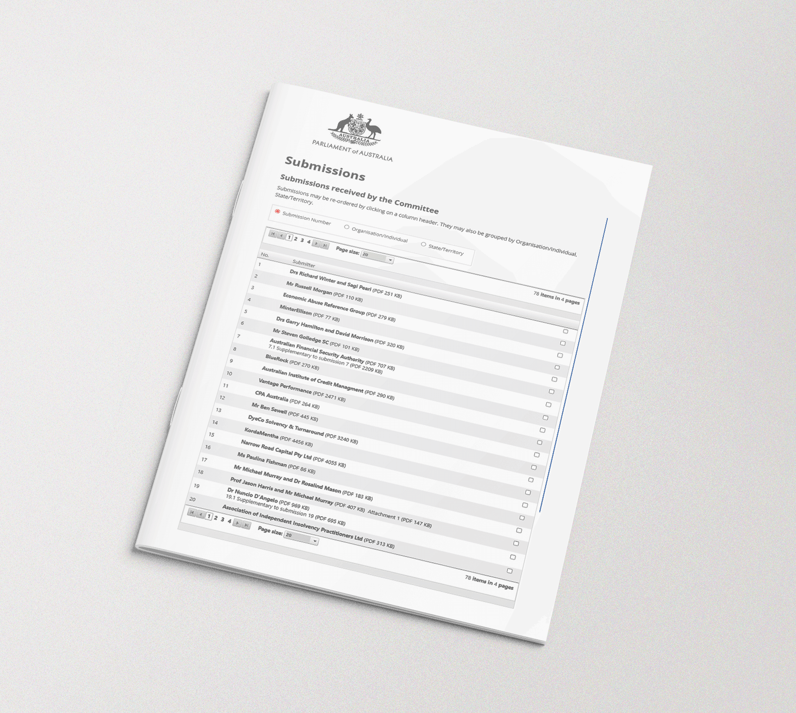 Submissions in Response to the PJC Report (2023)